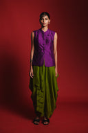 Fern Silk Women's Drape Skirt Pants