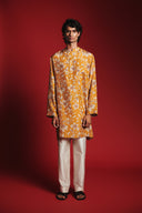 Wild Lilies Silk Men's Classic Kurta