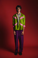 Jamun Silk Embroidered Men's Panelled Pants