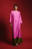 Gulabi Silk Embroidered Women's Kimono Kurta