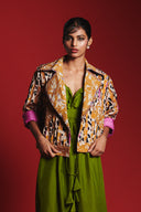 Wild Lilies Silk Women's Frayed Bolero Jacket