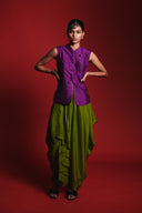 Jamun Silk Embroidered Women's Sleeveless Jacket
