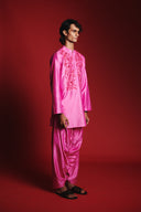 Gulabi Silk Embroidered Men's Band Collar Kurta