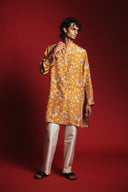 Wild Lilies Silk Men's Classic Kurta