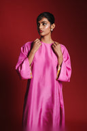 Gulabi Silk Embroidered Women's Kimono Kurta
