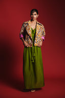 Wild Lilies Silk Women's Frayed Bolero Jacket