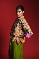 Wild Lilies Silk Women's Frayed Bolero Jacket