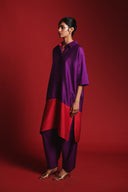 Jamun Silk Women's Collared Dolman Kurta