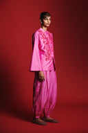 Gulabi Silk Embroidered Women's Mandarin Top