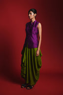 Fern Silk Women's Drape Skirt Pants