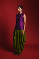 Jamun Silk Embroidered Women's Sleeveless Jacket
