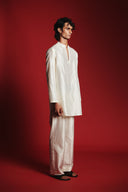 Pearl Silk Men's Open Neck Kurta