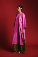 Gulabi Silk Embroidered Women's Kimono Kurta