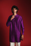 Jamun Silk Men's Pleated Placket Kurta Set