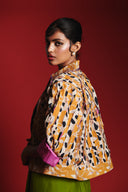 Wild Lilies Silk Women's Frayed Bolero Jacket