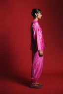 Gulabi Silk Embroidered Women's Mandarin Top