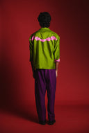 Fern Silk Embroidered Men's Applique Jacket