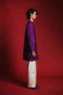 Jamun Silk Men's Pleated Placket Kurta