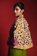 Wild Lilies Silk Women's Frayed Bolero Jacket