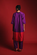 Jamun Silk Women's Collared Dolman Kurta