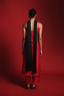 Scarlet Silk Embroidered Women's Slip Kurta