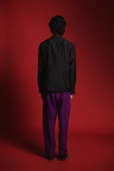 Charcoal Silk Men's Drape Shirt