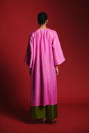 Gulabi Silk Embroidered Women's Kimono Kurta
