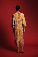 Wild Lilies Silk Women's Gathered Kaftan Dress