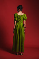 Fern Silk Women's Puff Sleeve Maxi Dress