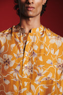 Wild Lilies Silk Men's Classic Kurta