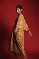 Wild Lilies Silk Women's Gathered Kaftan Dress