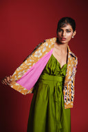 Wild Lilies Silk Women's Frayed Bolero Jacket