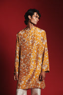Wild Lilies Silk Men's Classic Kurta
