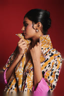 Wild Lilies Silk Women's Frayed Bolero Jacket