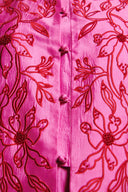 Gulabi Silk Embroidered Women's Mandarin Top Set