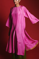 Gulabi Silk Embroidered Women's Kimono Kurta