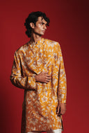 Wild Lilies Silk Men's Classic Kurta