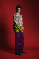 Fern Silk Embroidered Men's Applique Jacket