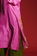 Gulabi Silk Embroidered Women's Kimono Kurta