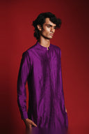 Jamun Silk Men's Pleated Placket Kurta