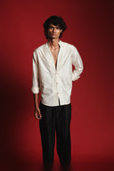 Pearl Silk Men's Shawl Collar Shirt