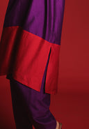 Jamun Silk Women's Collared Dolman Kurta
