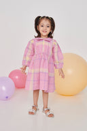 Cassata Linen Girls Peter Pan Collar Dress