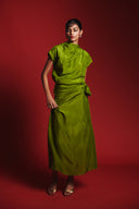 Fern Silk Women's Drape Dress