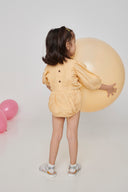 Butterscotch Linen Girls Romper