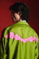 Fern Silk Embroidered Men's Applique Jacket