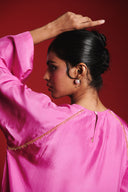 Gulabi Silk Embroidered Women's Kimono Kurta Set