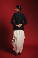 Charcoal Silk Women's Mandarin Jacket