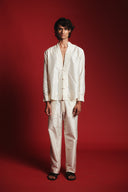 Pearl Silk Men's Shawl Collar Shirt