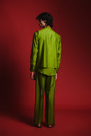 Fern Silk Men's Band Collar Shirt